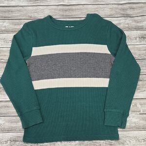 Childrens Place Green and Gray Thermal Top